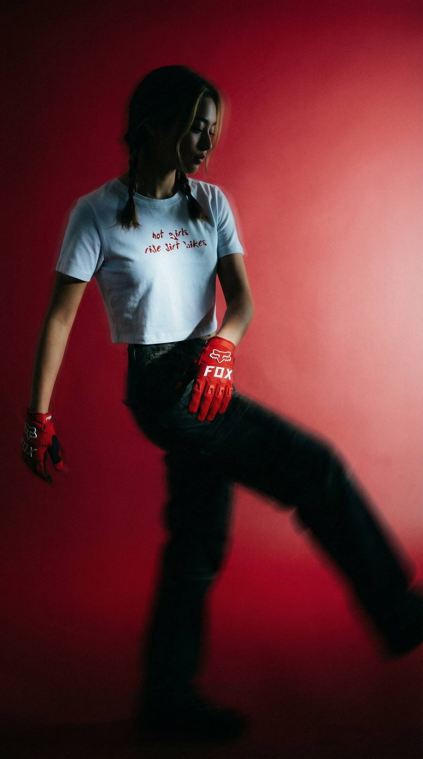 Hot Girls Ride Dirt Bikes Crop Tee