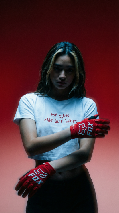 Hot Girls Ride Dirt Bikes Crop Tee
