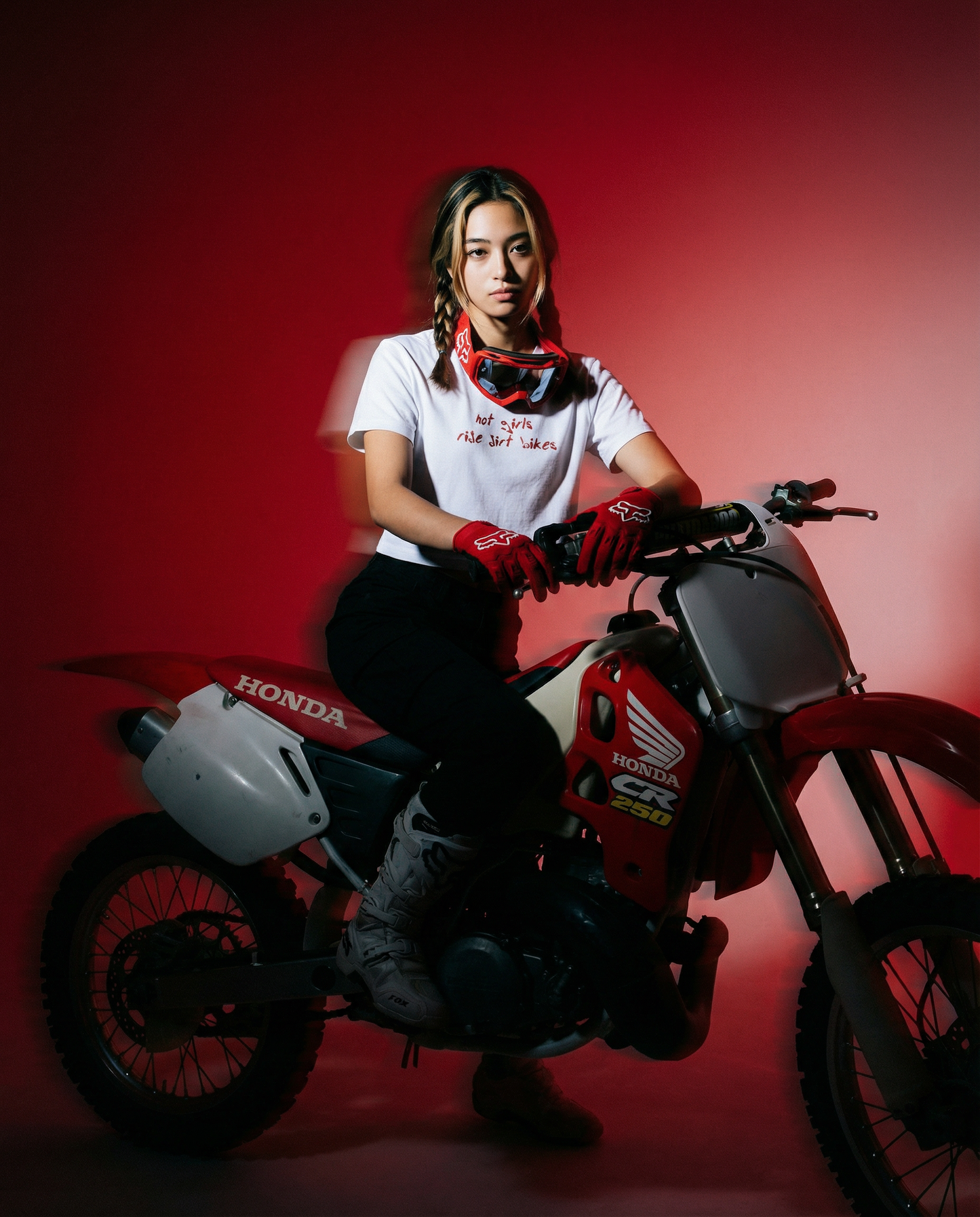 Hot Girls Ride Dirt Bikes Crop Tee