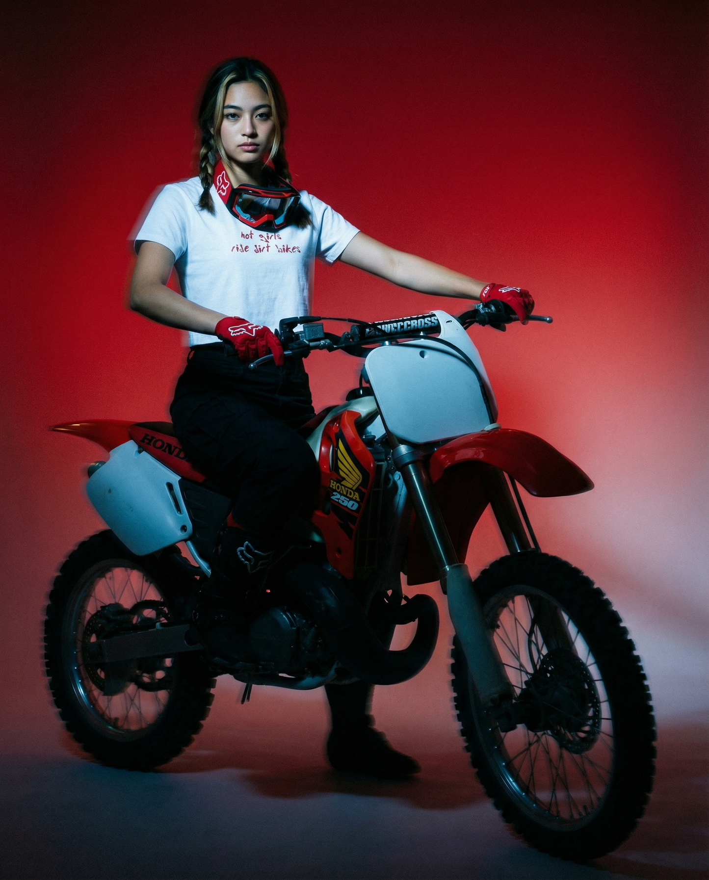 Hot Girls Ride Dirt Bikes Crop Tee