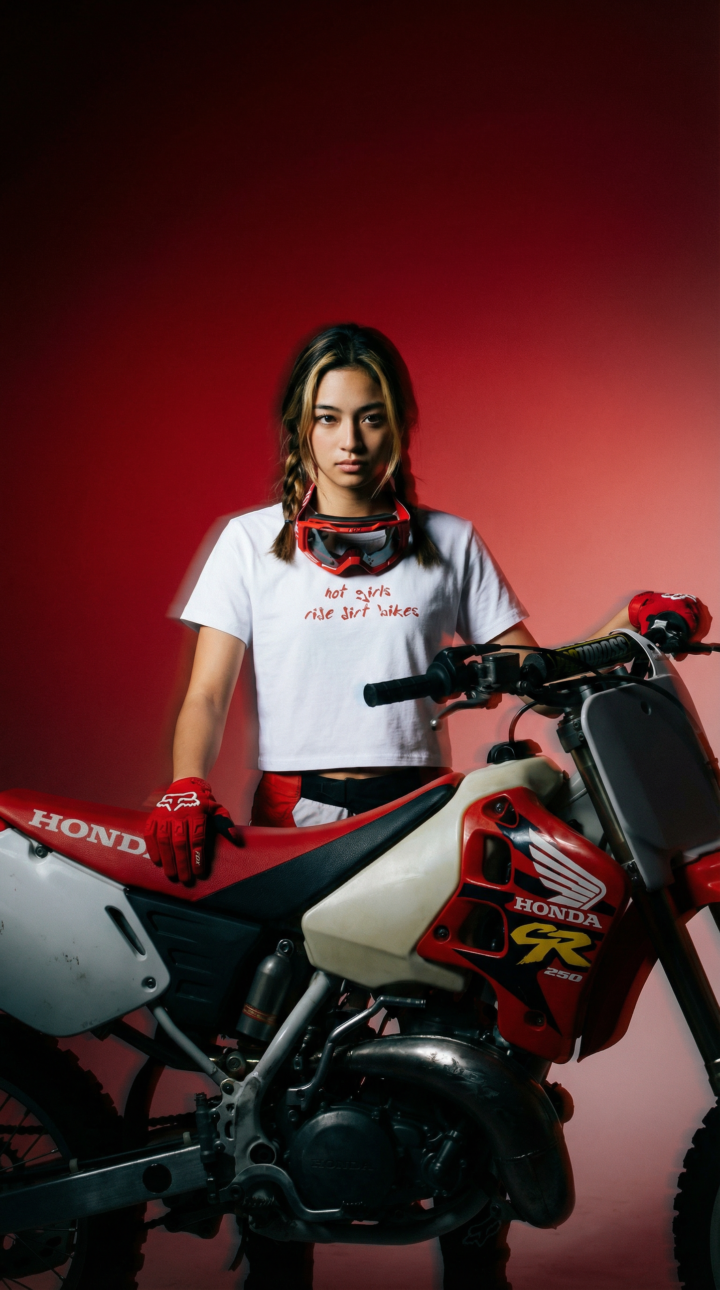 Hot Girls Ride Dirt Bikes Crop Tee