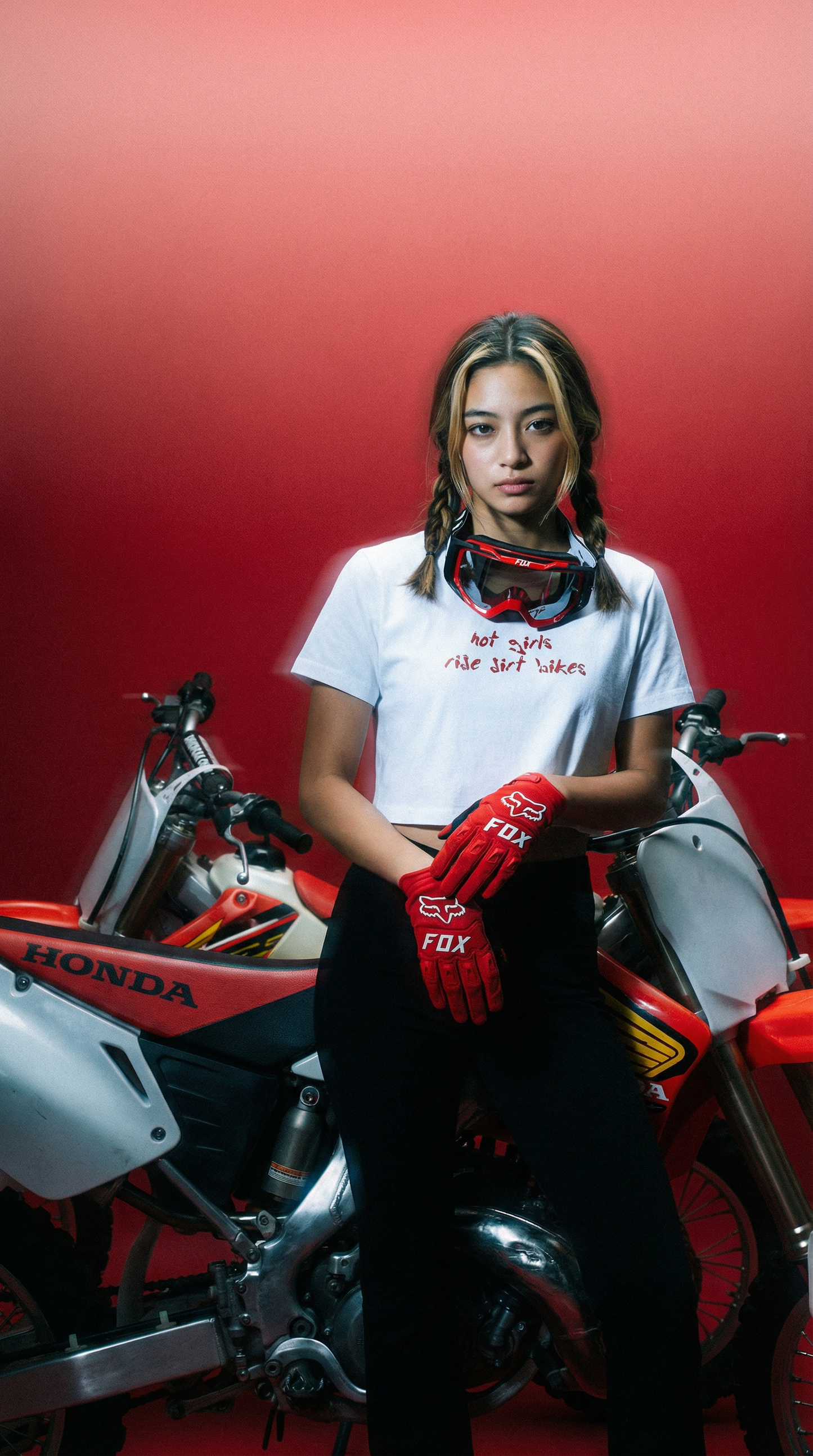 Hot Girls Ride Dirt Bikes Crop Tee